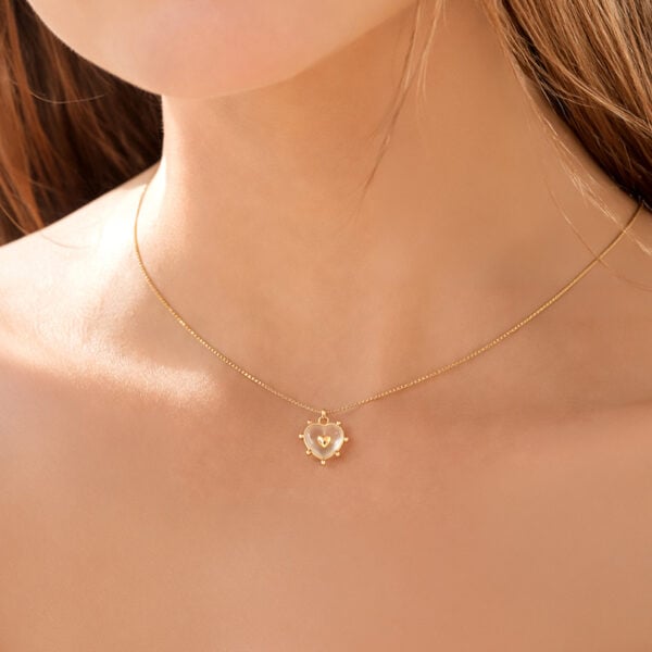 Collier fin ex voto femme bijou coeur