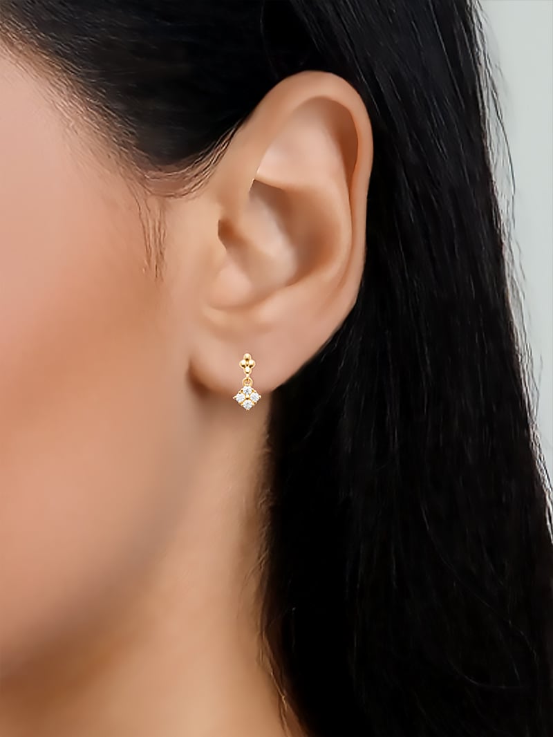 Boucles d'oreilles fines Artémis 2 boucles d'oreilles fines Artémis - femme, zoom