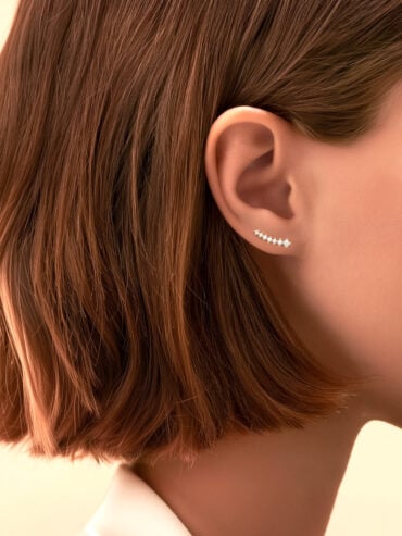 Puces d'oreilles plaqué or Olympia