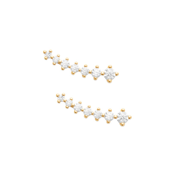 puces d'oreilles plaqué or Olympia. Contours d'oreilles étroilés.