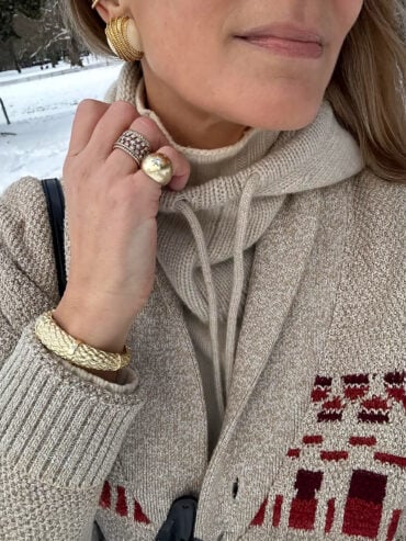 Jonc tressé or mat Olbia