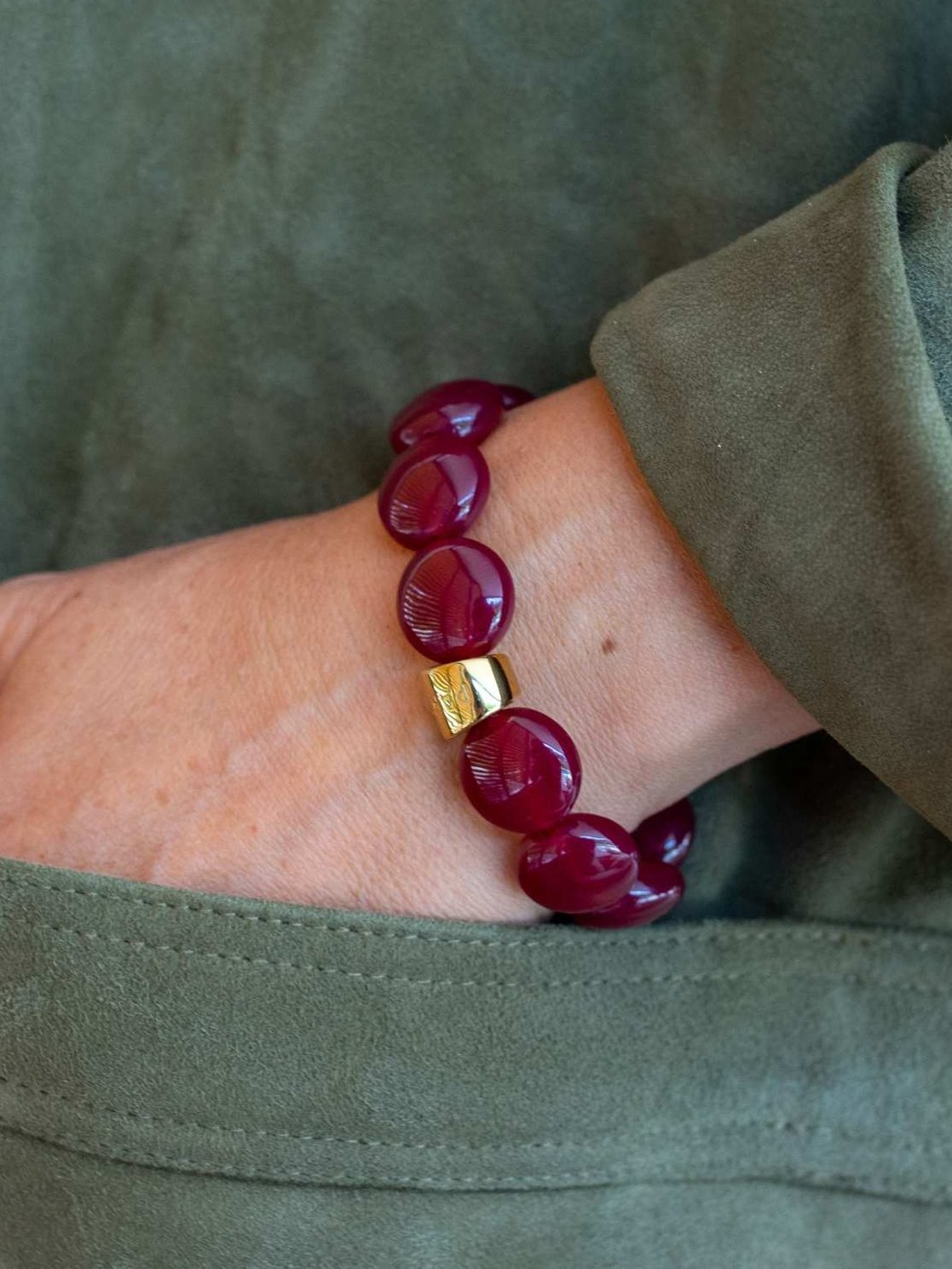 Bracelet Bombom Prune 4 Bracelet Bombom Prune Bordeaux