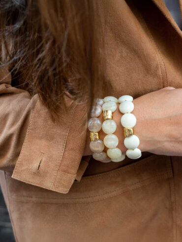 Bracelet Bombom Blanc crème latte