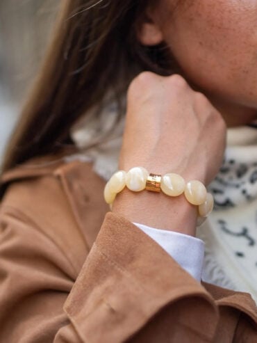 Bracelet Bombom Blanc crème latte