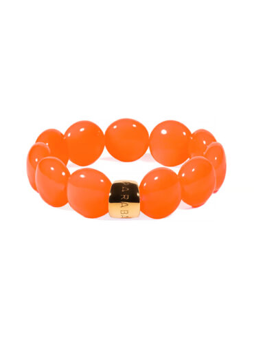 Bijoux Noël 1 Bracelet Bombom laranja - bracelet élastiqué perles couleur orange pop fluo