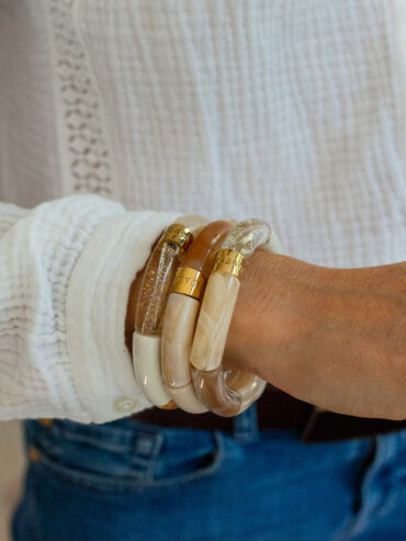 Bracelet Pipoca Neve Beige