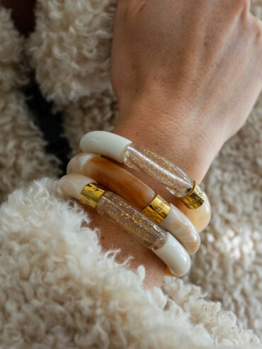 Bracelet Pipoca Neve Beige
