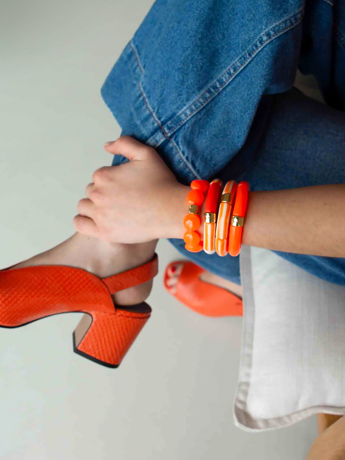 Bracelet Pipoca Brasil Riviera Laranja 2 Bracelets PIPOCA orange Brasil riviera laranja orange - femme