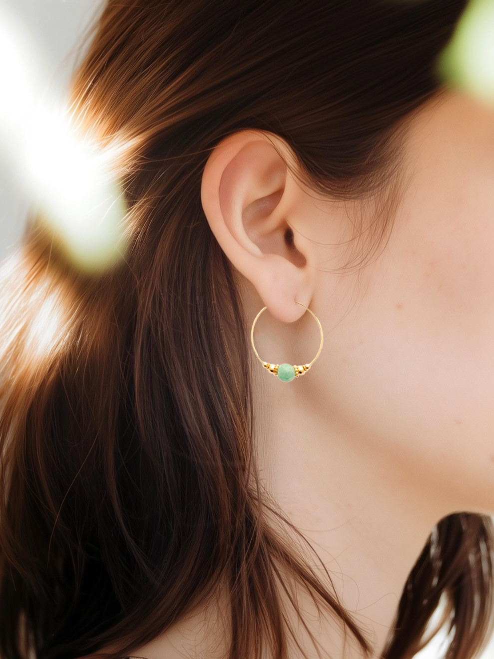 Créoles dorées California 1 Créoles dorées california femme - zoom