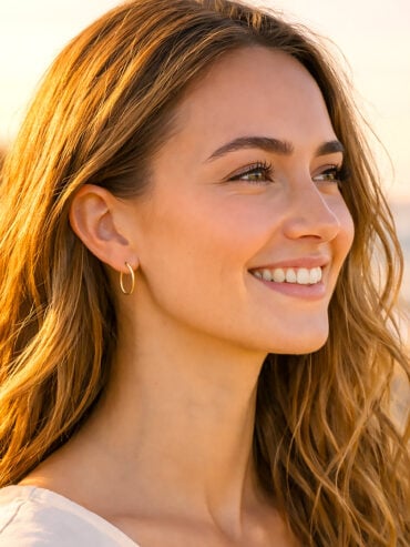 Créoles plaqué or 2cm SIENNE femme zoom