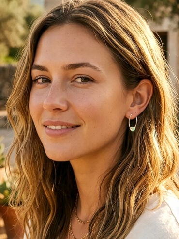 Créoles plaqué or California femme zoom