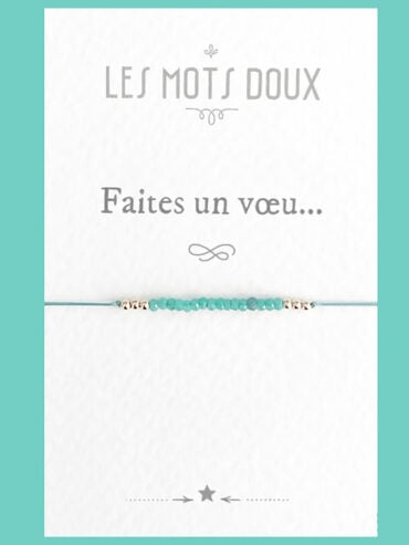 Bracelet cordon code morse FAITES UN VOEU