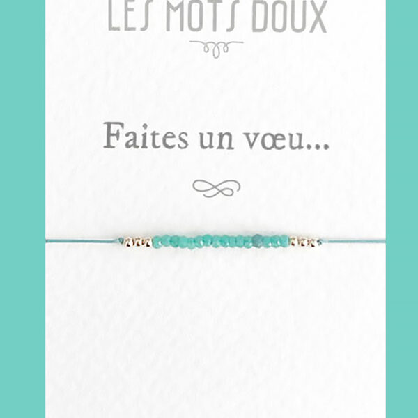 Bracelet cordon code morse FAITES UN VOEU