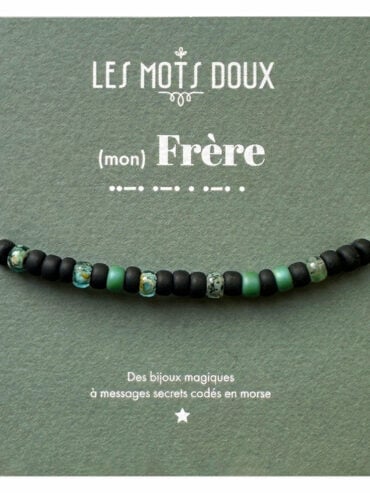 Bracelet Homme Mon Frère - code morse -message secret