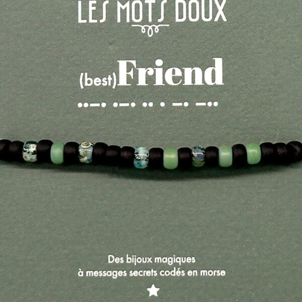 Bracelet Homme BEST FRIEND - code morse - message secret