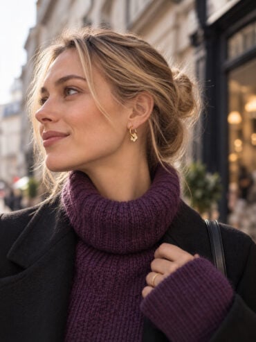 Mono boucle créole Rose