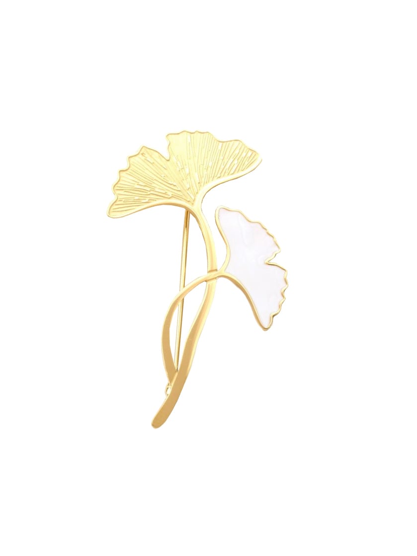 Broche feuilles Ginkgo 1 Broche feuilles Ginkgo