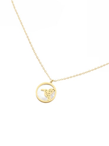 Collier Médaille oiseau colibri