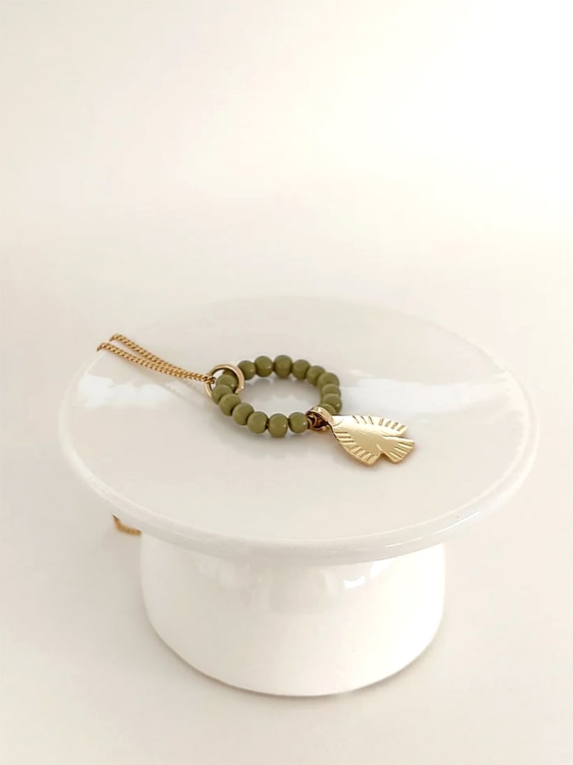 Collier Maya Folk Kaki 1 Collier maya folk vert kaki