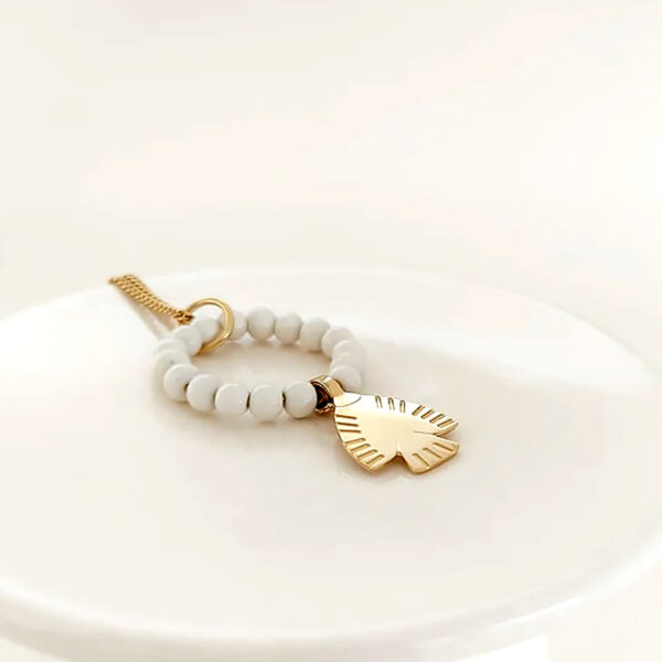 Collier maya folk blanc