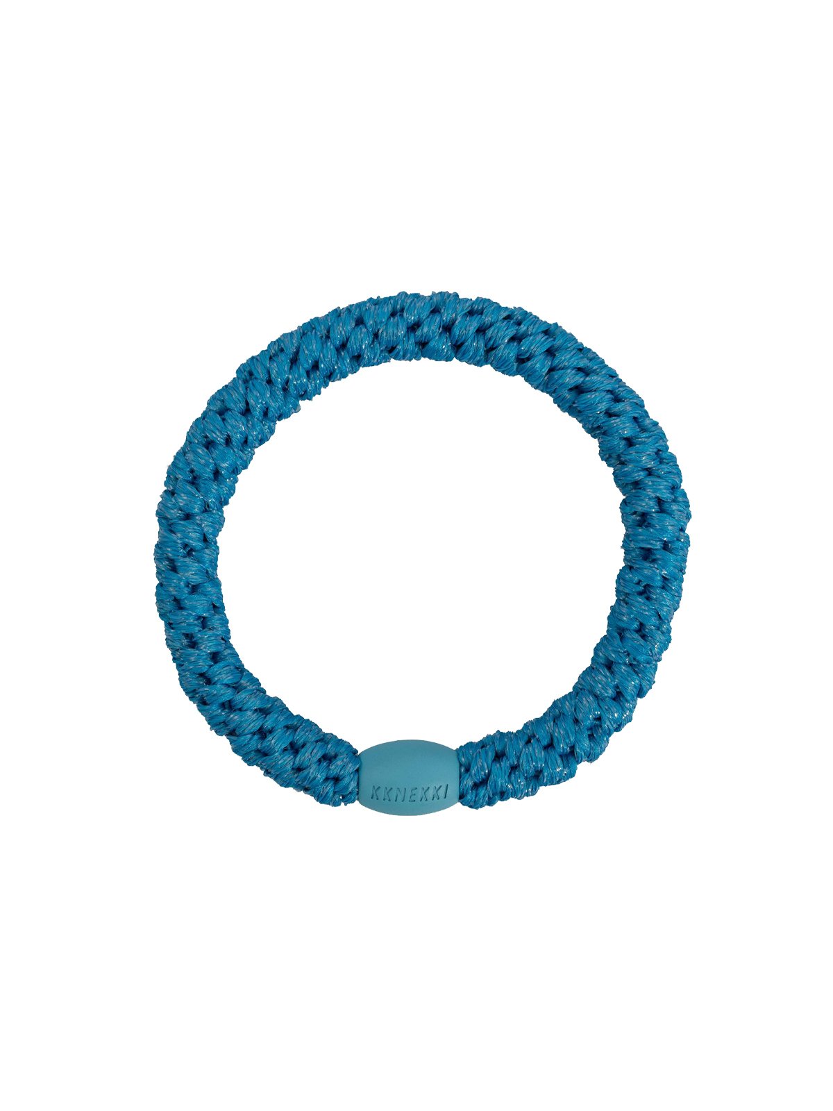 Elastique kknekki Bleu Azur glitter - chouchou cheveux