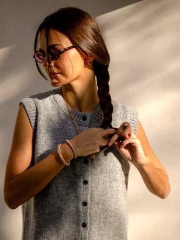 Elastique bracelet Kknekki Lin rosé