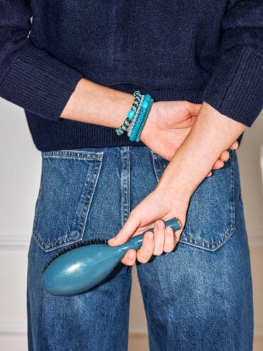 Elastique bracelet Kknekki Mix turquoise Nature Glitter