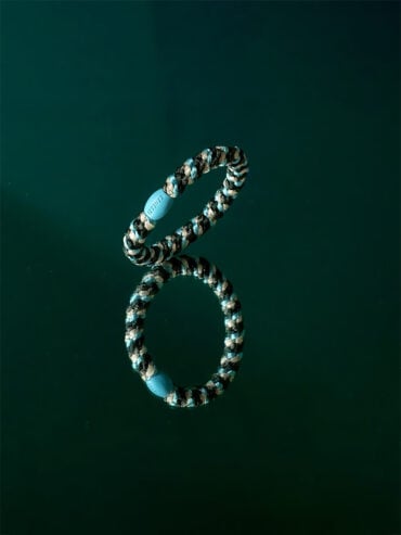 Elastique bracelet Kknekki Mix turquoise Nature Glitter