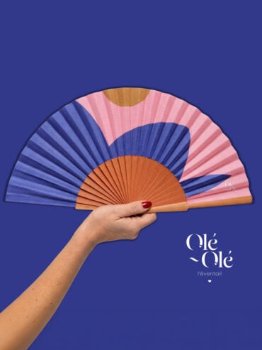 Eventail Fleur bleue