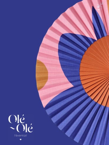 Eventail Fleur bleue