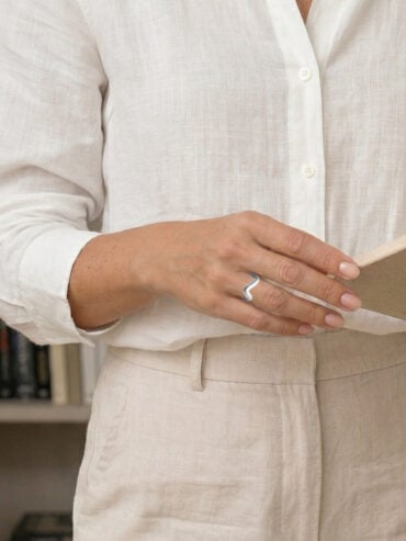 Bague vague argent UHAINA chez poissonplume bijoux - femme zoom