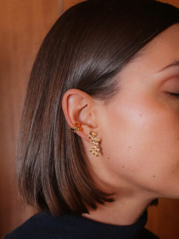 Mono boucle d'oreille dorée Beauty