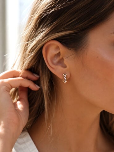 Boucles d'oreilles ovales plaqué or Oslo