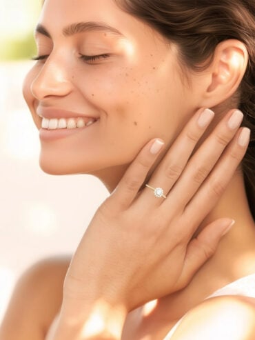 Bague Fleur plaqué or Bloom