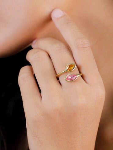 Bague toi et moi cristaux Emy