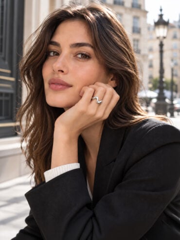 Bague vague argent uhaina femme