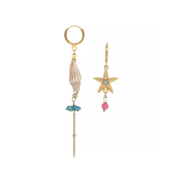 Boucles d'oreilles asymétriques Summer