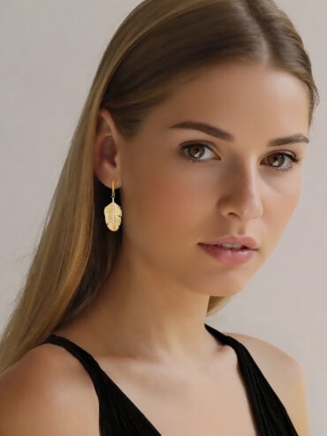 Boucles d'oreilles Plume dorée Indiana