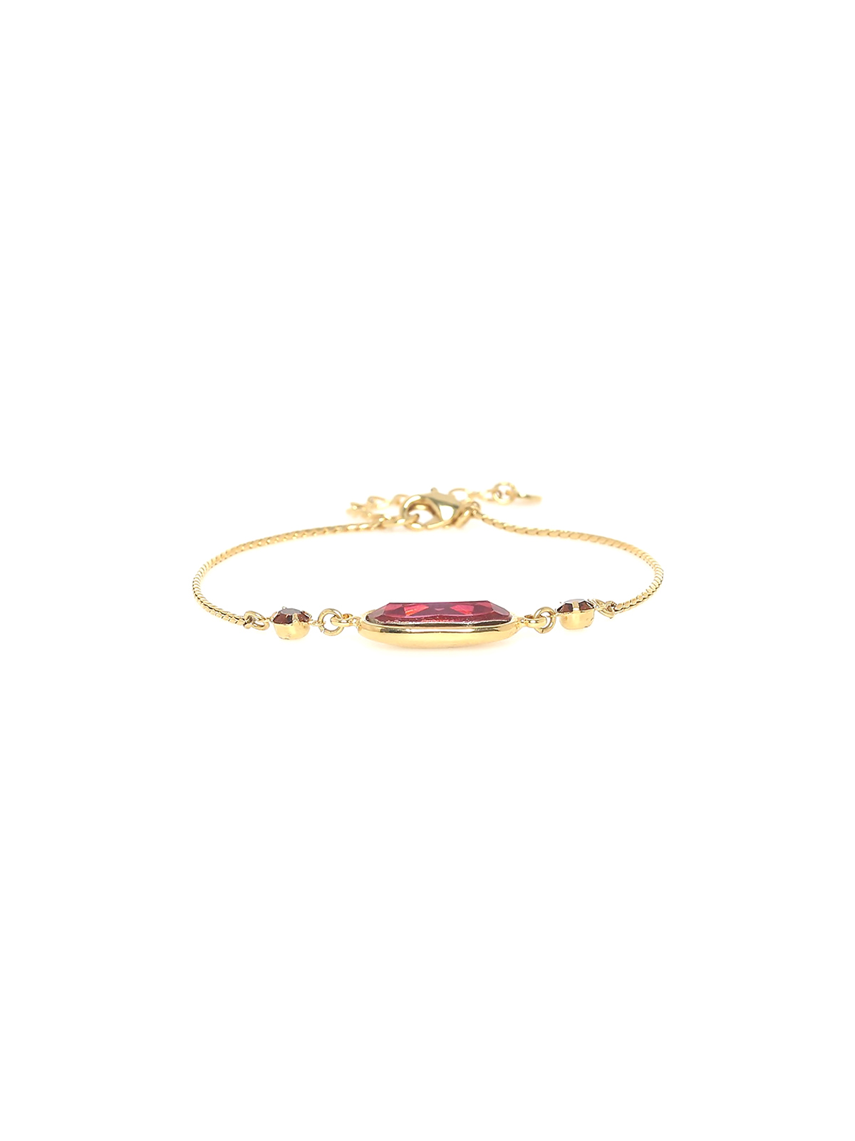 Bracelet goutte cristal ovale rose Emy