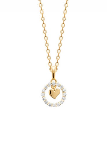 Collier cœur plaqué or Olivia - femme - zoom