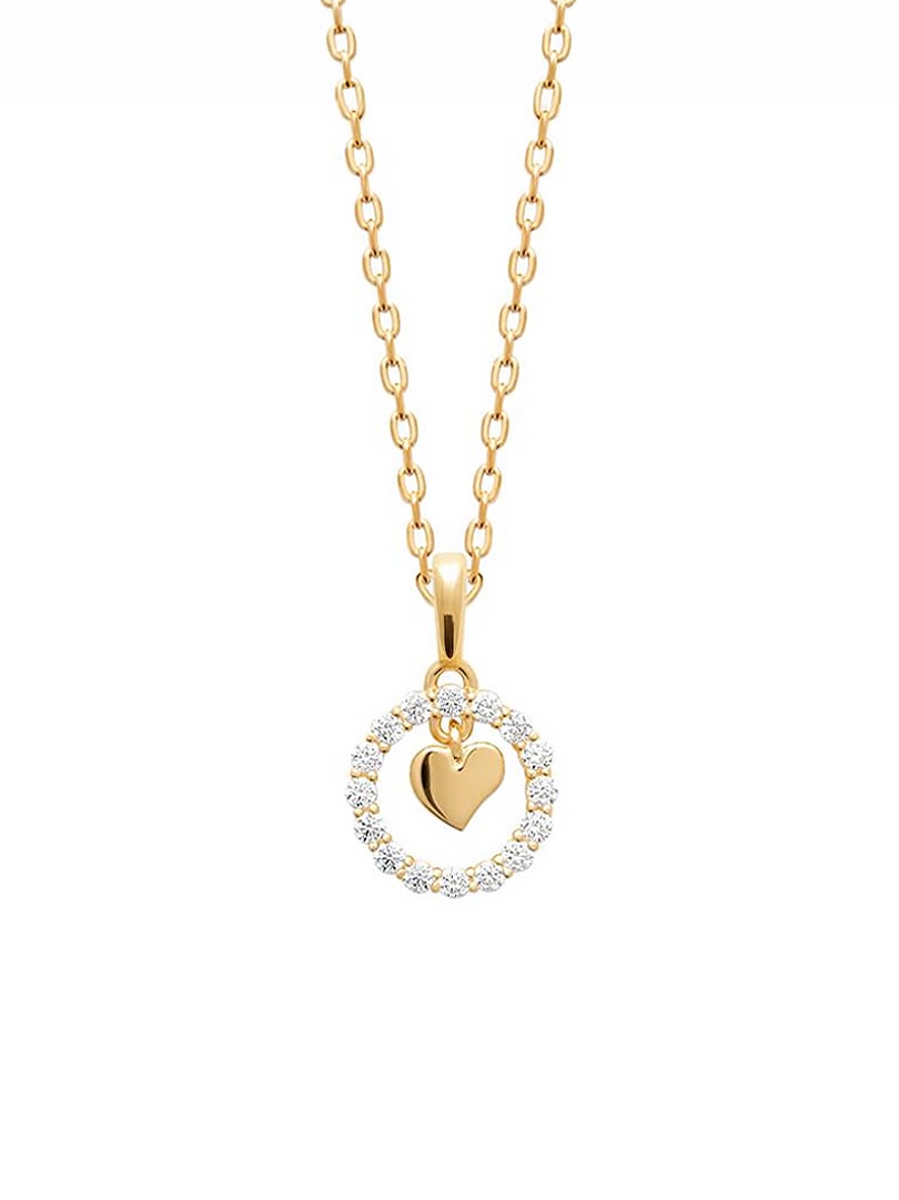 Collier cœur plaqué or Olivia 1 Collier cœur plaqué or Olivia - femme - zoom