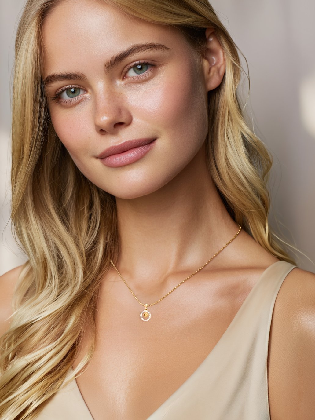 Collier cœur plaqué or Olivia 4 Collier cœur plaqué or Olivia - femme - zoom