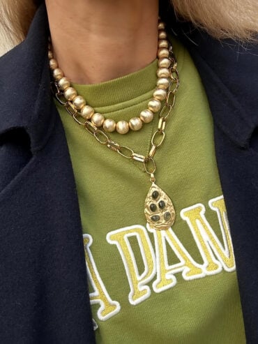 Collier goutte péridot