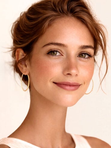 créoles cisélées plaqué or 4cm mykonos - femme ok