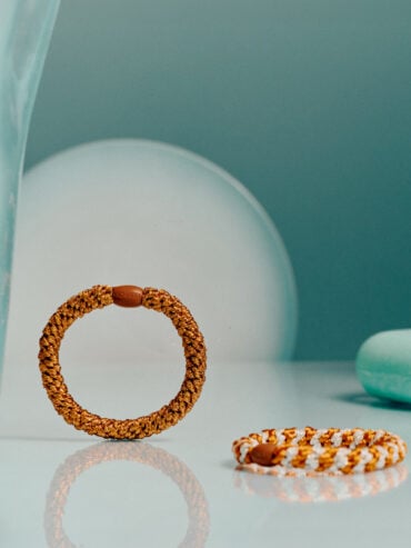 Elastique bracelet Kknekki Ambre Terracotta Glitter
