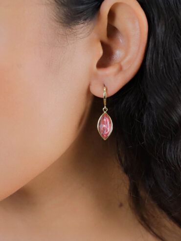 Mini créoles strass rose Emy