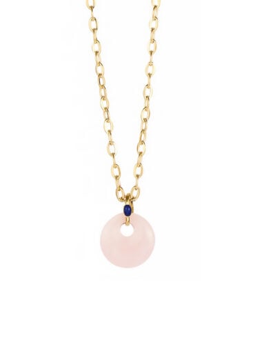 3 finitions incontournables, en bijoux fantaisie : le plaqué or, la dorure à l'or fin et l’argent 8 Sautoir Eclipse quartz rose