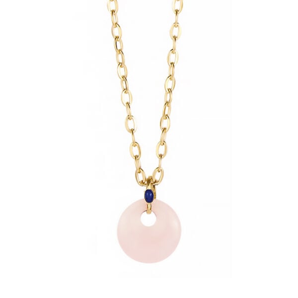 Sautoir Eclipse quartz rose