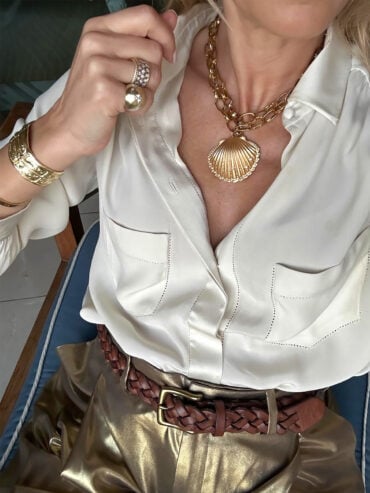 Sautoir Coquille et Strass Vénus