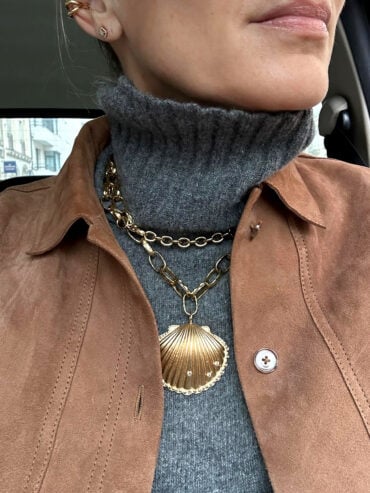 Sautoir Coquille et Strass Vénus